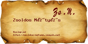 Zsoldos Mátyás névjegykártya